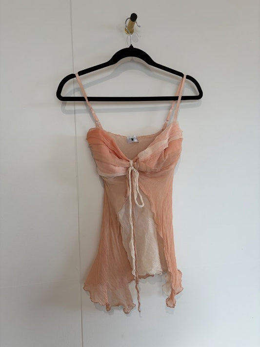 Bleikur flowy toppur