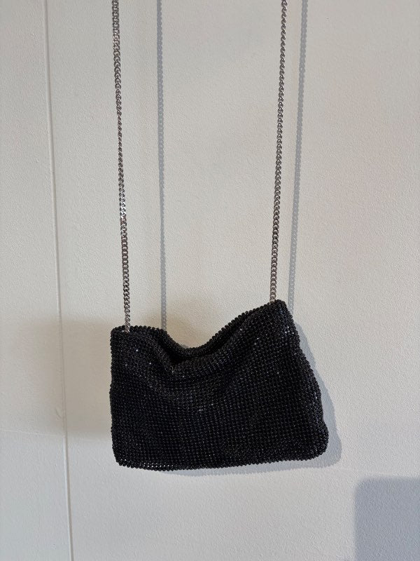 Svört rhinestones taska