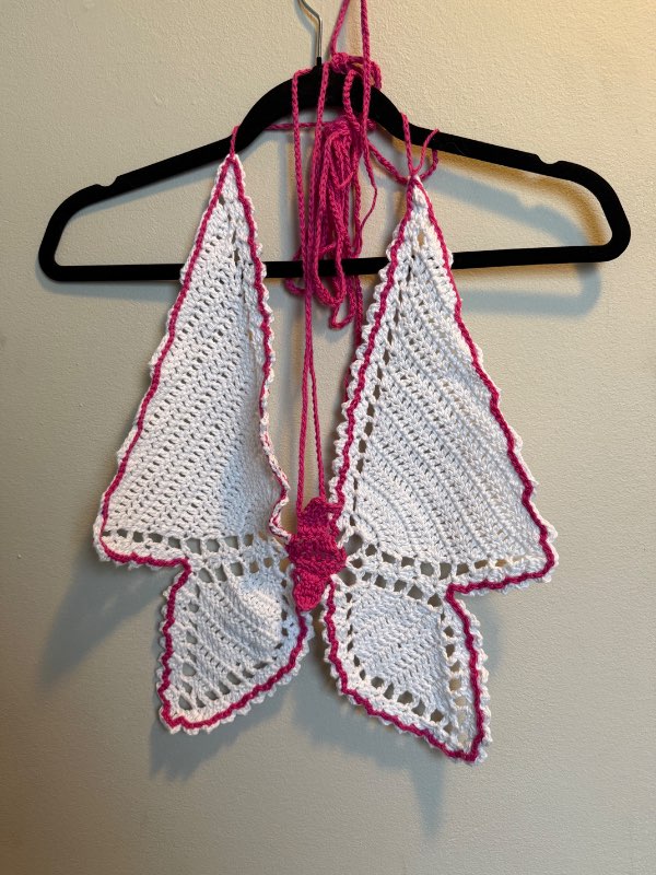 Heklaður butterfly toppur