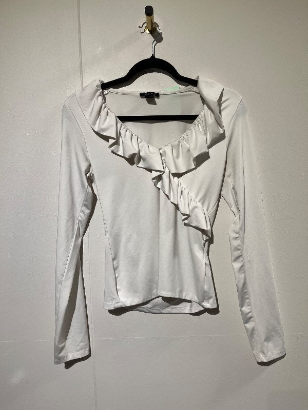 Hvítur síðerma bolur