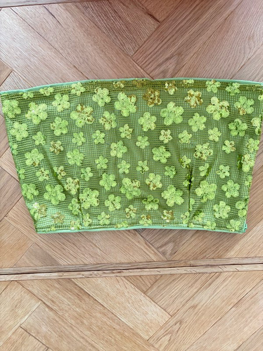 Grænt pallíettu pils