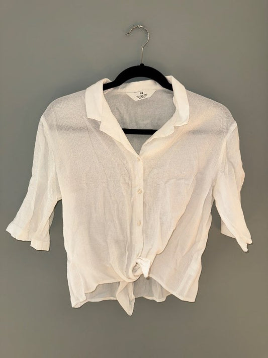 Hm cropped skyrta ungl.st