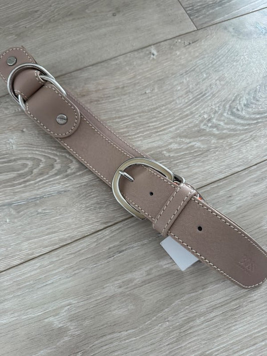 Boss leather belt