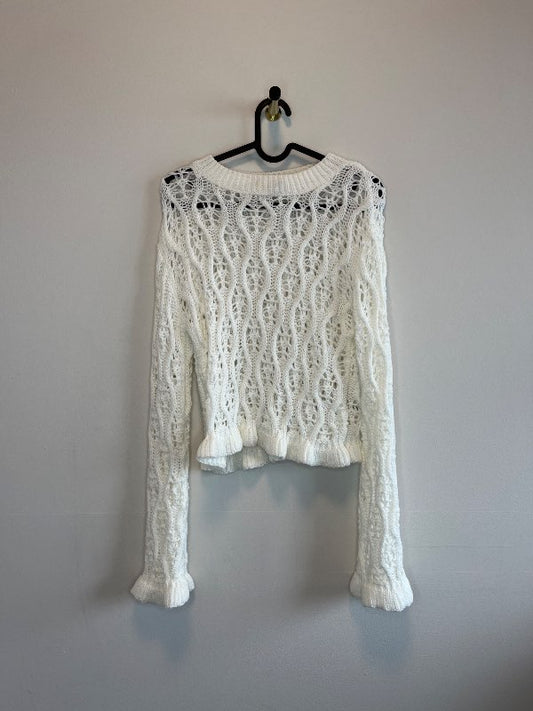 unused white knitted sweater