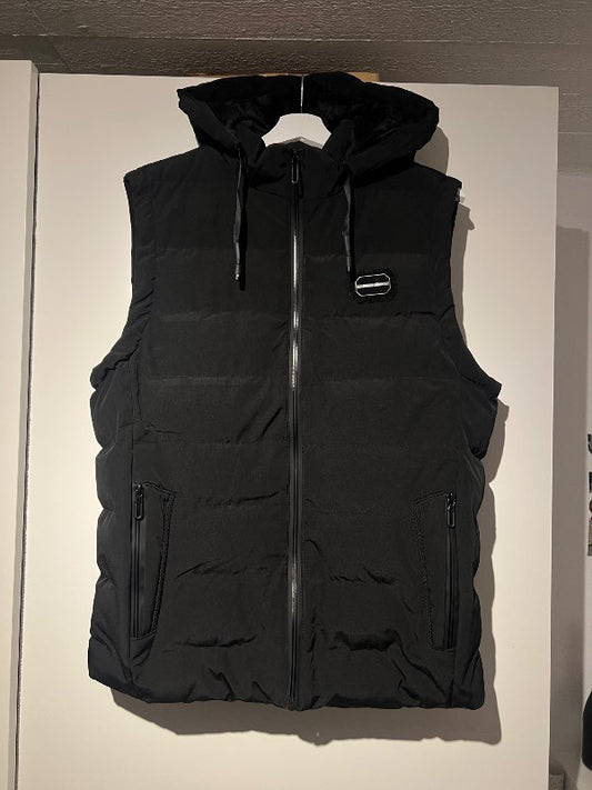 Black vest with hood