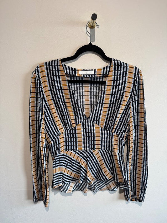 Samsøe köflótt blússa