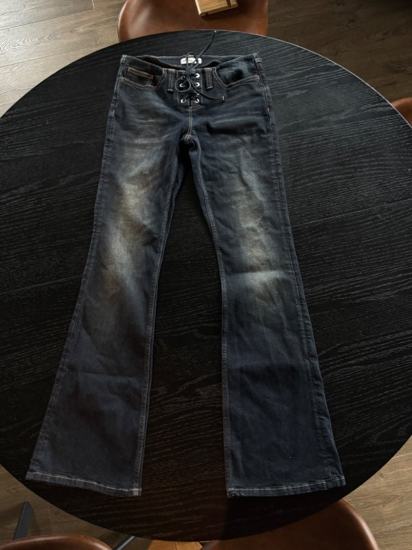 Gina tricot reimaðar gallabuxur