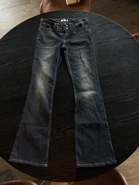 Gina tricot reimaðar gallabuxur