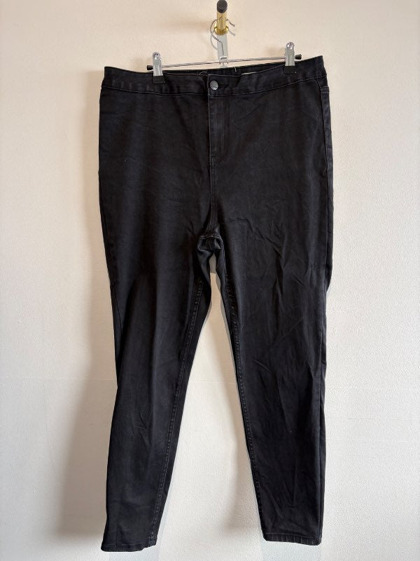 High waist super skinny svartar gallab