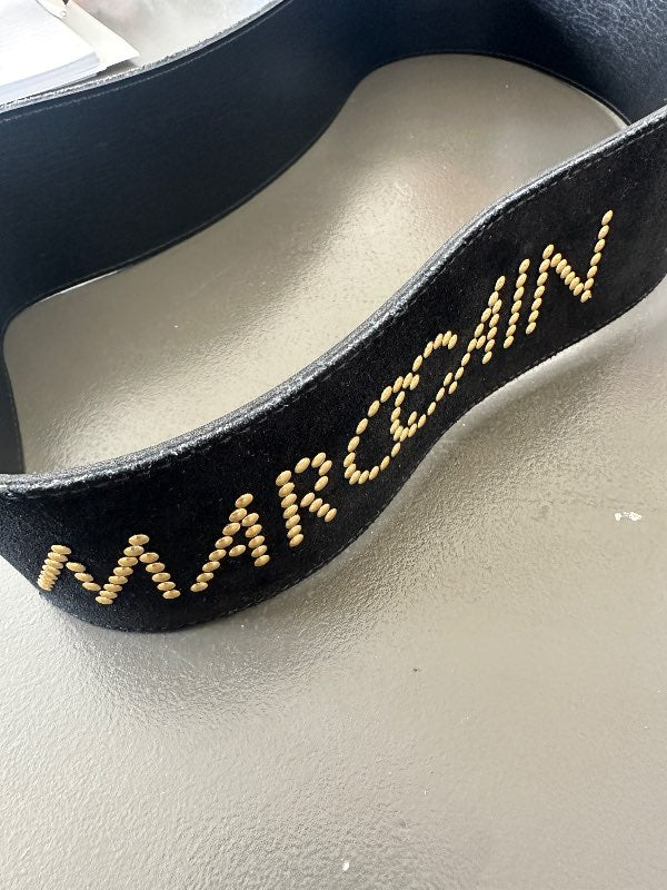 Vintage Marc Cain svart belti – 80 cm