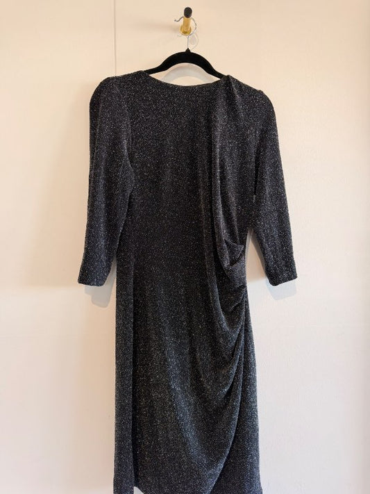 Black shiny dress