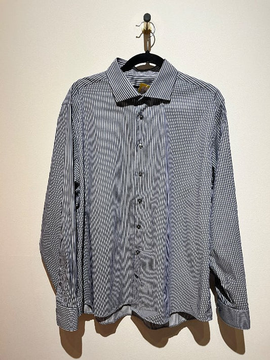 Brown and striped shirt