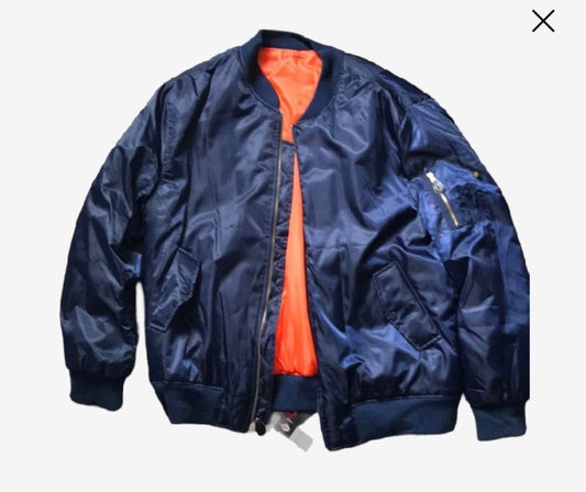 Blár bomber jakki