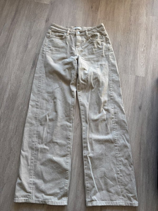 Gina Tricot kremaðar gallabuxur