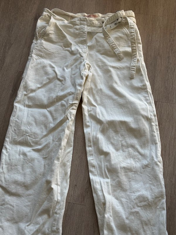 Gina Tricot hvítar gallabuxur 1x notaðar