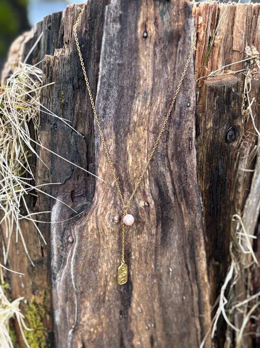 Hálsmen m/moonstone gyllt