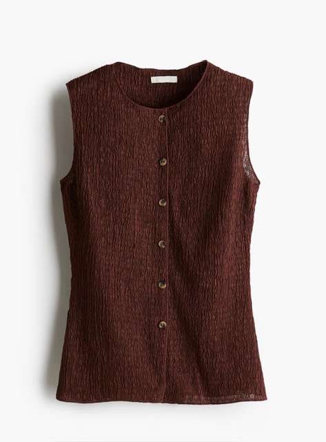 H&M vesti brúnt NÝTT