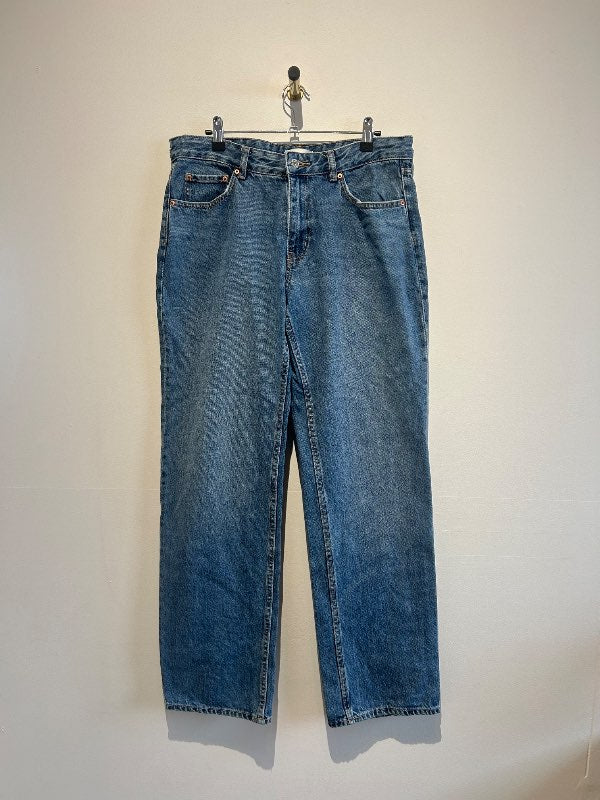 Gina tricot straight leg gallabuxur bláar