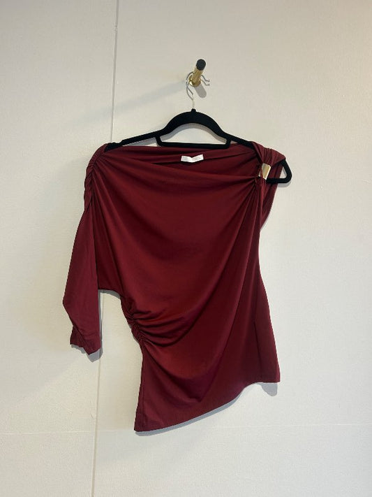 Zara one sleeve boule vínrauður