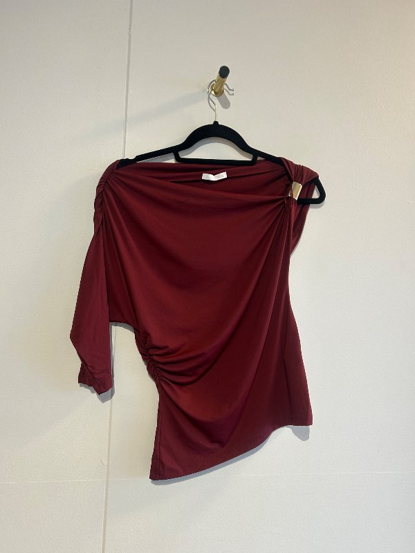 Zara one sleeve boule vínrauður