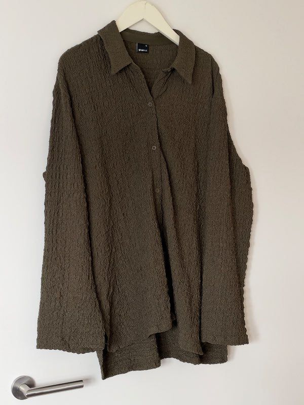 Gina Tricot hermannagræn skyrta