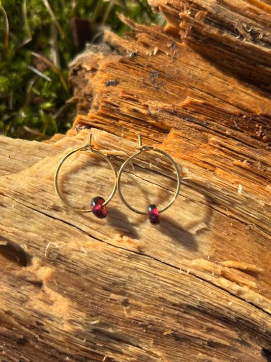 Eyrnalokkar m/ Garnet