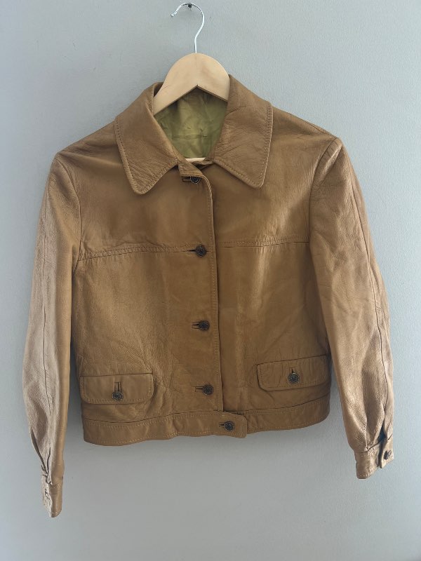 Vintage Leðurjakki brún