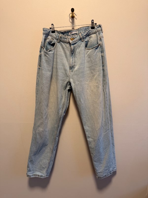 Zara mom jeans ljósar