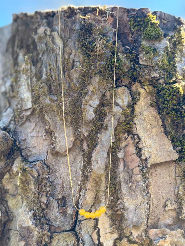 Hálsmen með Yellow Agat