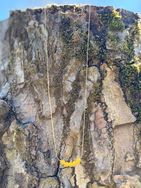 Hálsmen með Yellow Agat