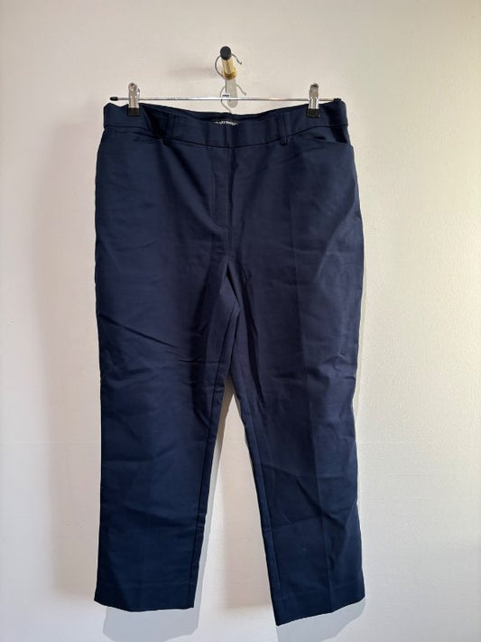 Washed denim pants 3/4