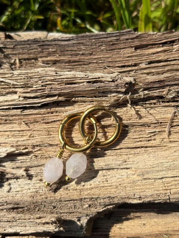 Eyrnalokkar m / Rose Quartz