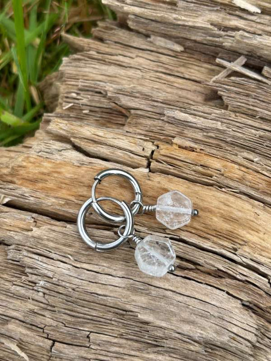 Eyrnalokkar m/ Clear Quartz