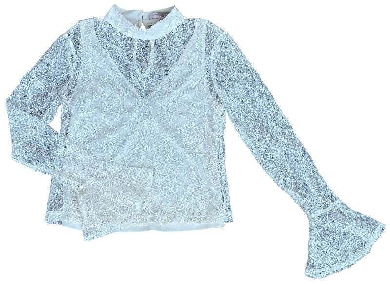 F21 blúndu skyrta