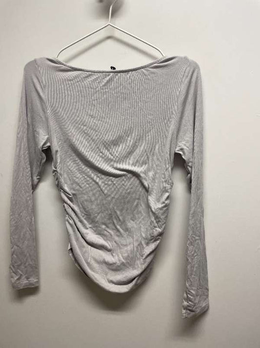 Devided grey long sleeve shirt