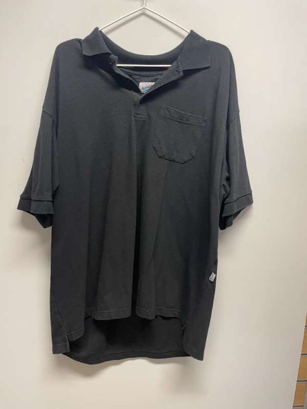 black polo shirt
