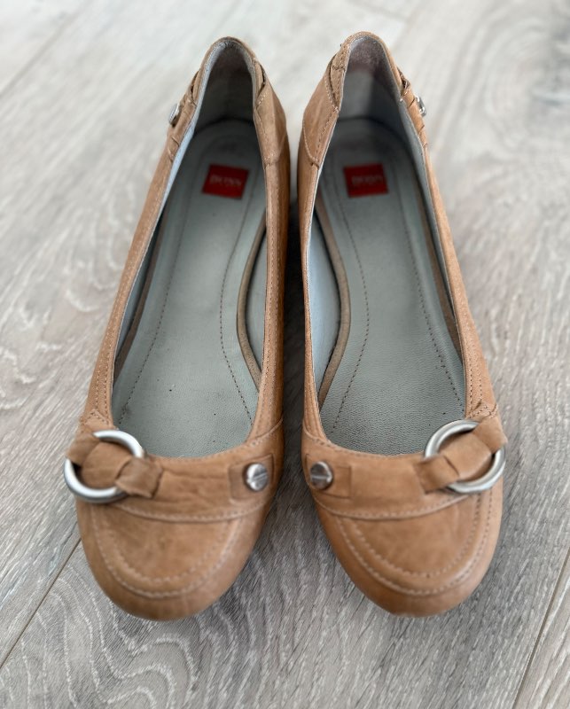 Ballerínur Boss leður