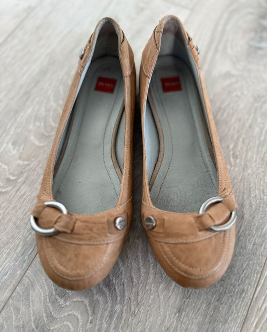 Ballerínur Boss leður