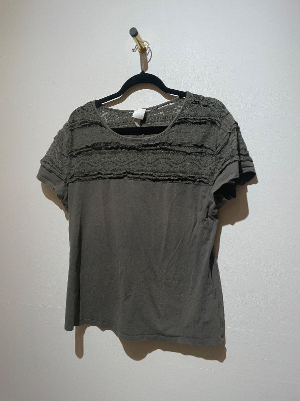 Grænn blúndu bolur