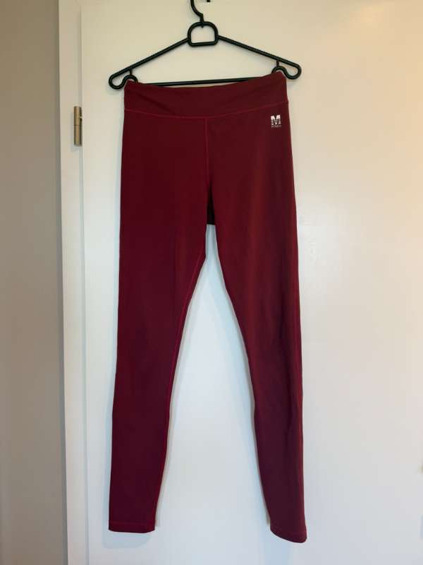 M Fitness leggings vínrauðar