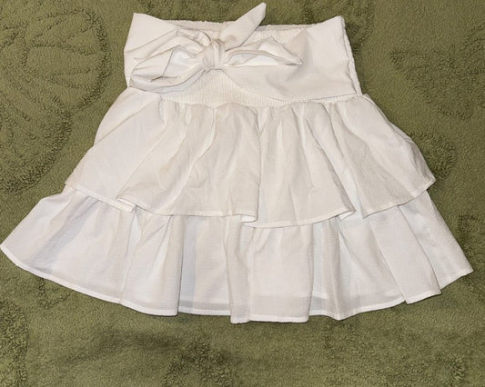White Tiered Skirt