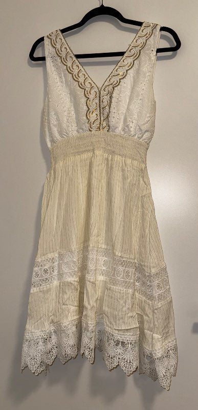 Cream Lace Dress linen