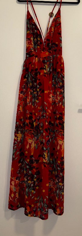 Red Floral Maxi Dress