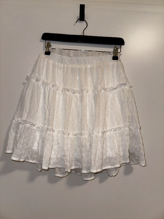 White Ruffle Skirt