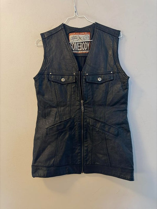 Somebody leður vesti