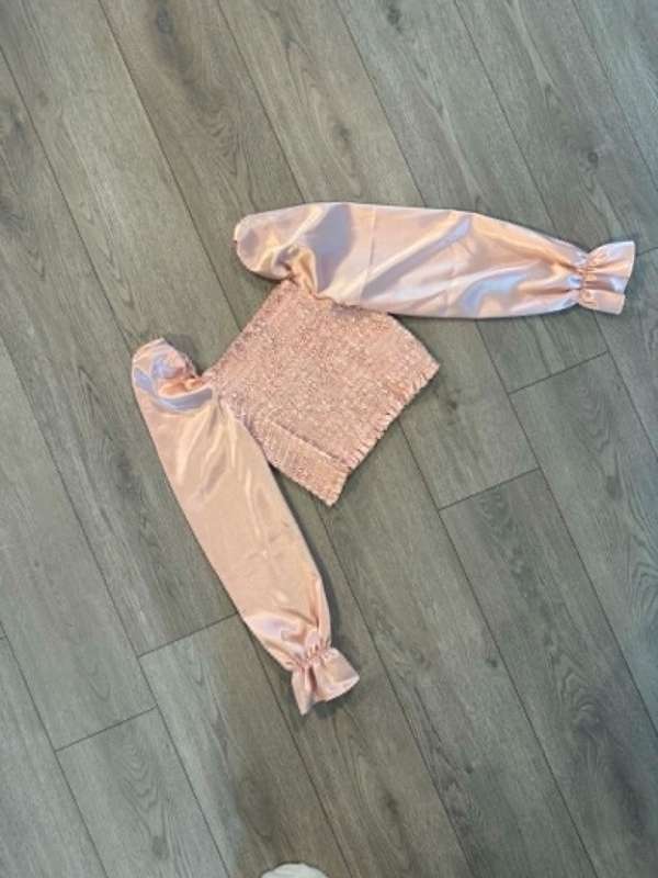 Bleik cropped bolur