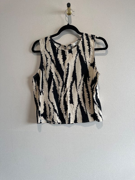 Sv/beige blússa