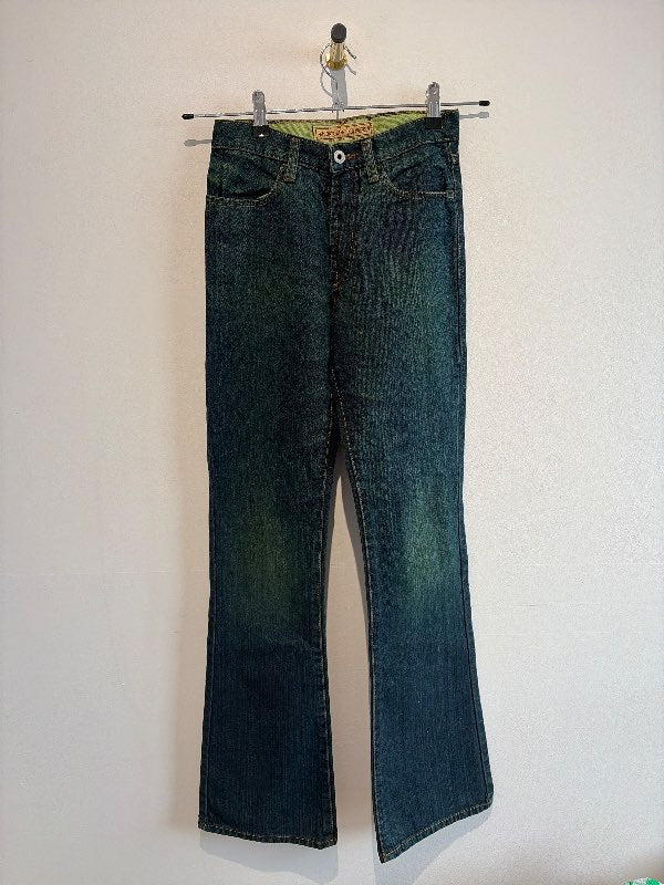 Vintage buxur acid washed grænar