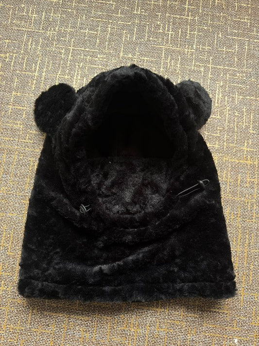 Fluffy hood bear