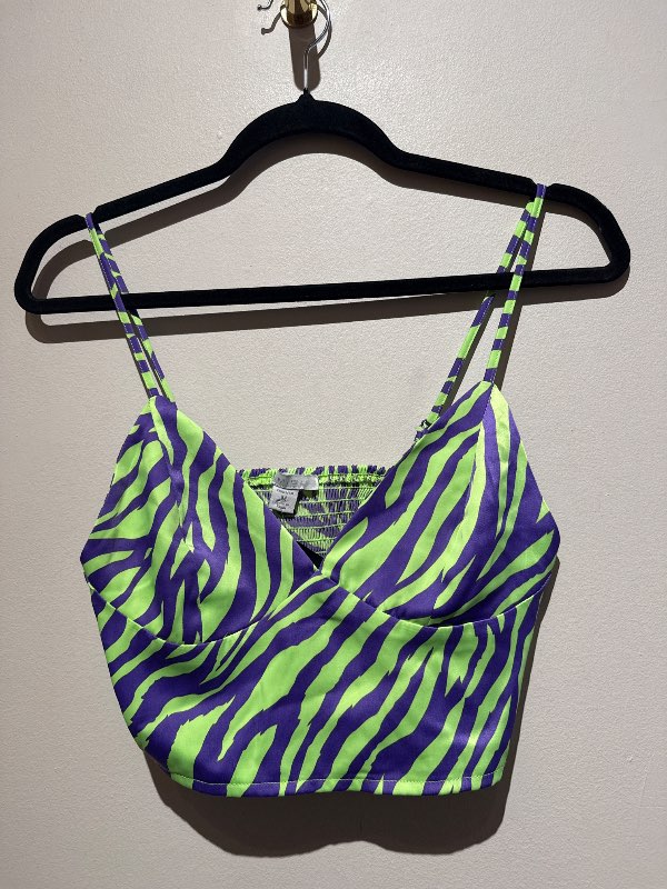 Zebra toppur grænn & fjólublár